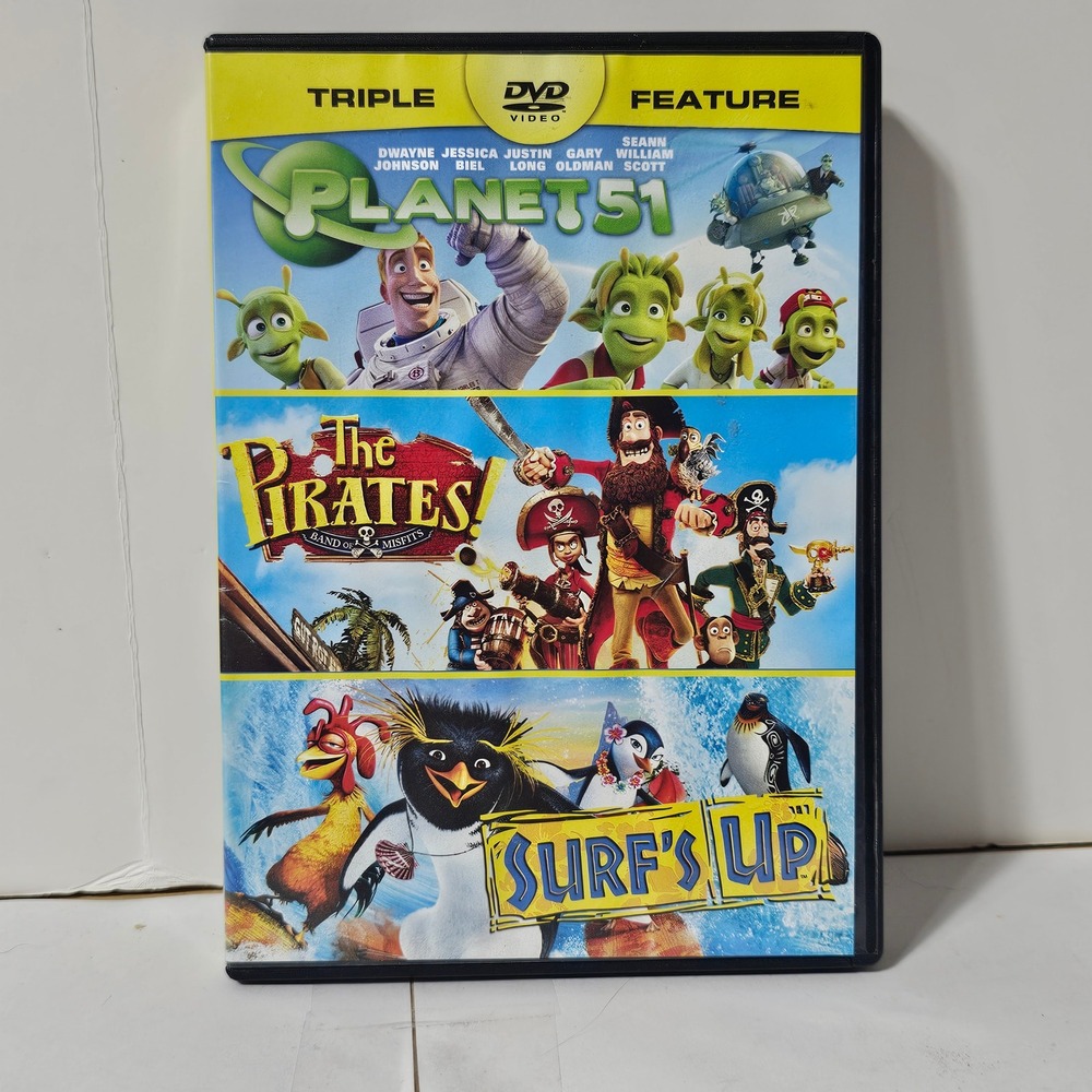 Planet 51 The Pirates Band of Misfits Surfs Up Triple Feature DVD Sony 44986